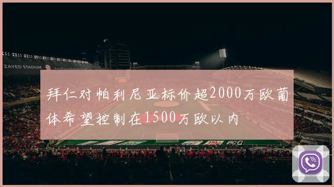 拜仁对帕利尼亚标价超2000万欧葡体希望控制在1500万欧以内
